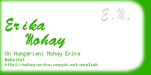 erika mohay business card